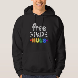 Veste À Capuche Gratuit Papa Encarts LGBTQ Pride Rainbow Lesbian G