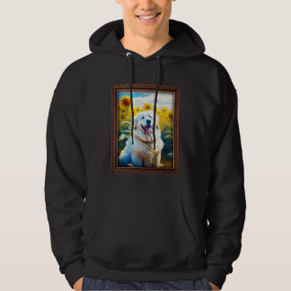 Veste À Capuche Great Pyrenees Painting Sunflower Flower Mom Women