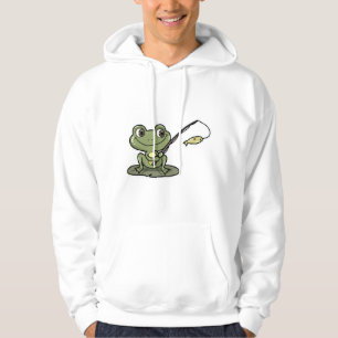 Veste À Capuche Grenouille à la pêche avec canne à pêche