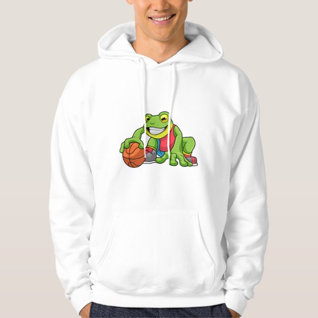 Veste À Capuche Grenouille aux sports avec basket-ball (Devant)
