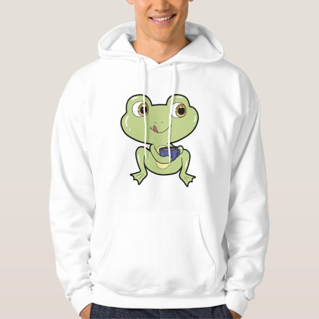 Veste À Capuche Grenouille avec la coupe de café (Devant)
