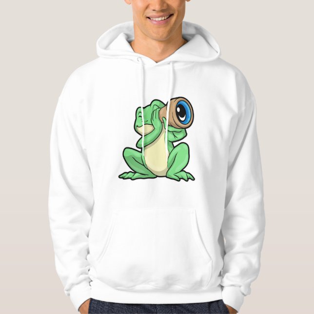 Veste À Capuche Grenouille en astronomie avec télescope (Devant)