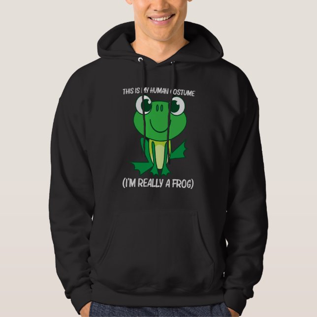 Veste À Capuche Grenouille Mignonne Pour Hommes Femmes Forêt Zoo A (Devant)