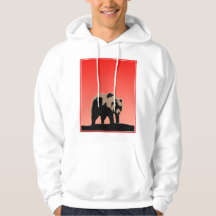 Veste À Capuche Grizzly Bear au coucher du soleil - Art original d