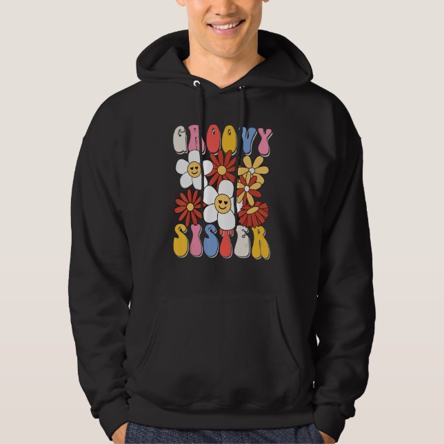 Veste À Capuche Groovy Sister Mothers Day Retro 60s 70s 80s Family (Devant)