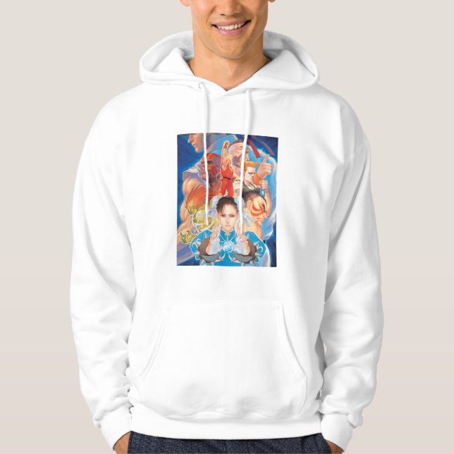 Veste À Capuche Groupe de Street Fighter 2 Chun-Li (Devant)
