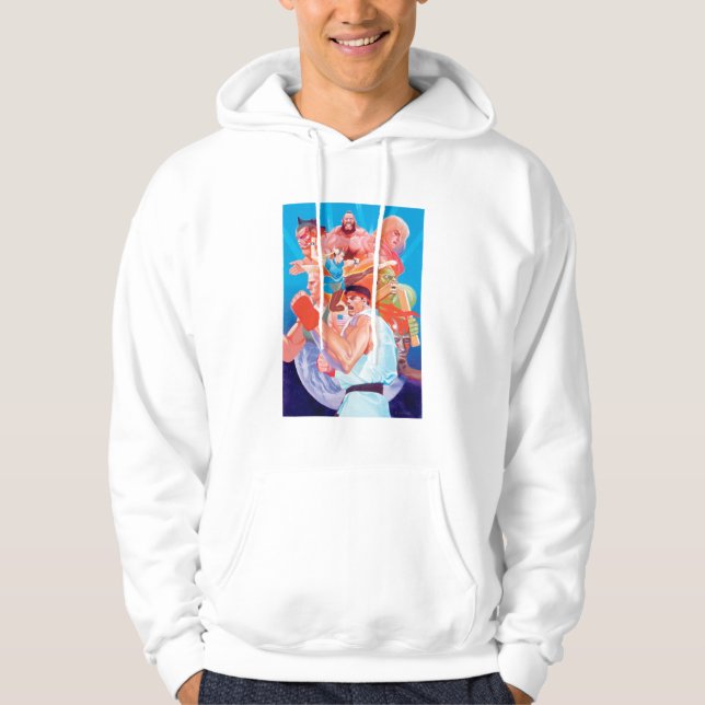 Veste À Capuche Groupe de Street Fighter 2 Ryu (Devant)