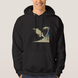 Veste À Capuche Grue volant au-dessus d'une vague
