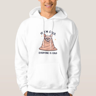 Veste À Capuche Grumpy Sphynx Cat Cold Humor Cartoon Art