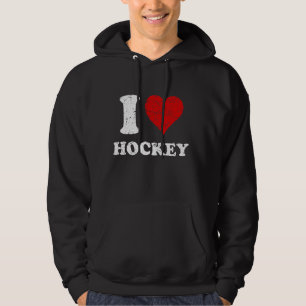 Veste À Capuche Grunge déprimé épuisé Style I Love Hockey