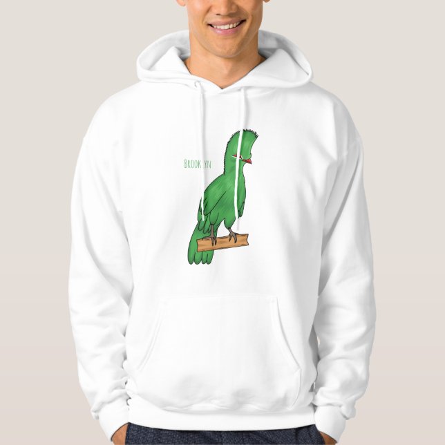 Veste À Capuche Guinée turaco bird cartoon (Devant)