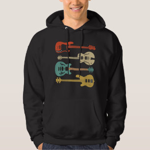 Veste À Capuche Guitare Basse Rétro Vintage