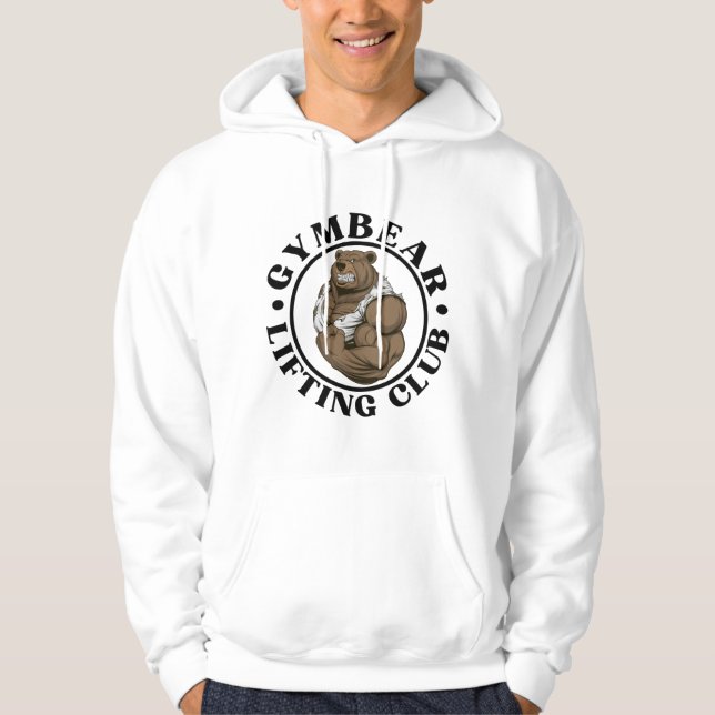 Veste À Capuche GYM BEAR LIFING CLUB _Bodybuilding gym motivation (Devant)