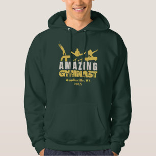 Veste À Capuche Gymnaste Extraordinaire personnalisé Nom de la dat