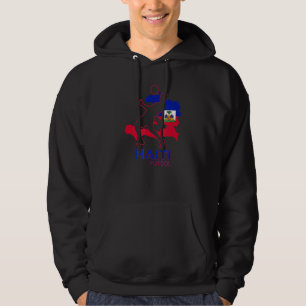 Veste À Capuche Haïti Football Caraïbes Isle Drapeau haïtien Port