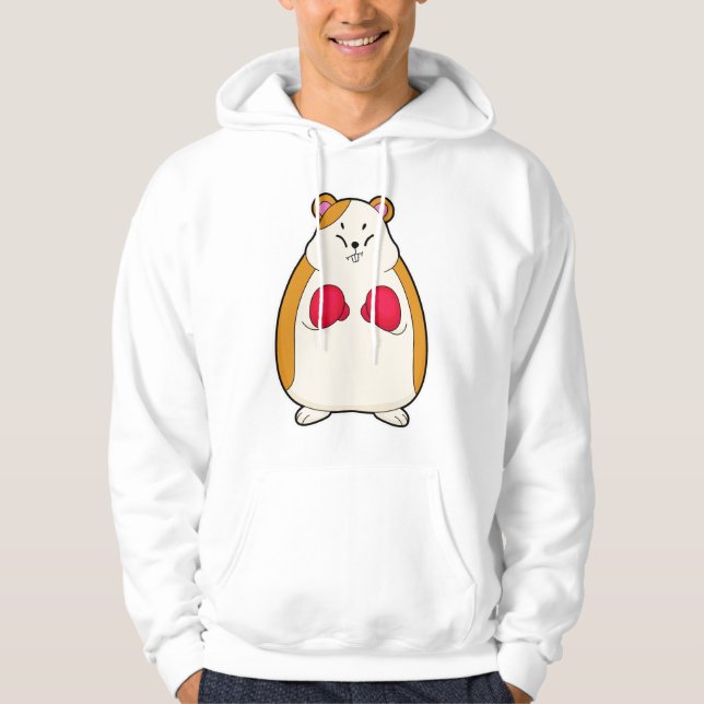 Veste À Capuche Hamster en boîte avec gants de boxe (Devant)