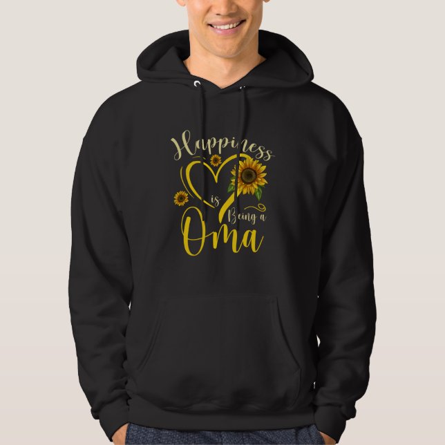 Veste À Capuche Happiness Is Being A Oma Sunflower Mother's Day Wo (Devant)