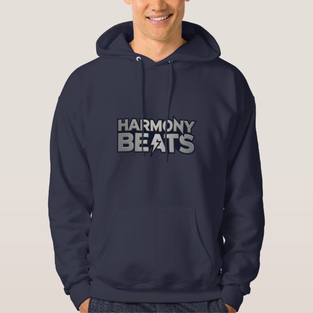 Veste À Capuche Harmony Beats – Music Vibes Text Art (Devant)