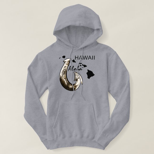 Veste À Capuche Hawaii Tribal Hook ALOHA HAWAII (Design devant)