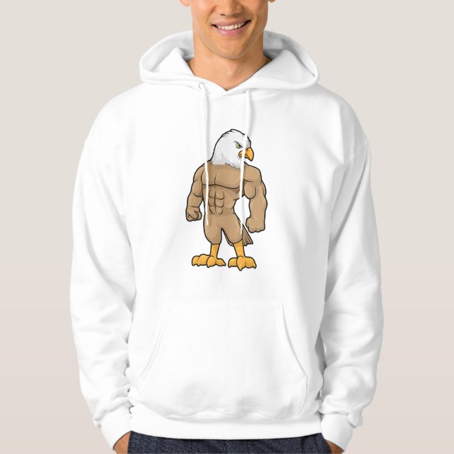 Veste À Capuche Hawk en Bodybuilder avec six pack (Devant)