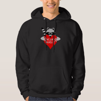Veste À Capuche Heart Bandit Cute Raccoon Anniversary Valentine's