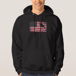 Veste À Capuche Heron Bird 4 juillet Drapeau américain Patri