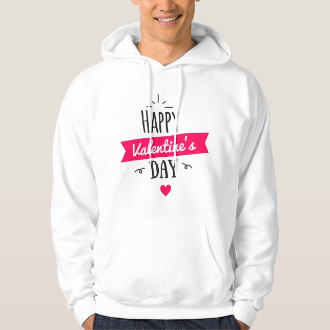 Veste À Capuche heureuse Sainte-Valentin (Devant)