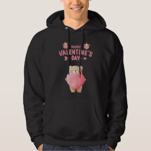 VESTE À CAPUCHE HEUREUSE SAINTE-VALENTIN VALENTINE BEAR