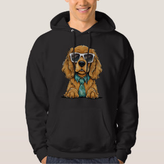 Veste À Capuche Hip Cocker Spaniel Dans Les Lunettes De Soleil