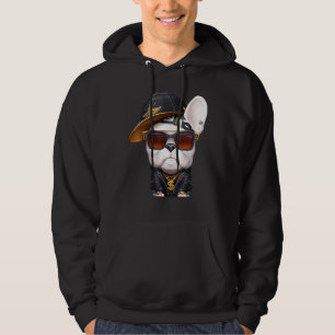 Veste À Capuche Hip hop Français Bulldog Super Star Avec Casquette