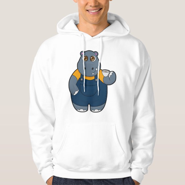 Veste À Capuche Hippo avec la coupe du café (Devant)