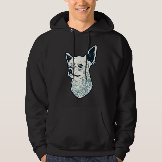 Veste À Capuche Hipser Chihuahua (Devant)