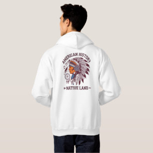 Veste À Capuche Histoire américaine Terres autochtones.Indien.Clas