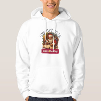 Veste À Capuche Ho Ho Ho Happy Holidays Sweatshirt | Holiday Gift
