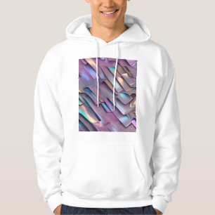 Veste À Capuche Holographie abstraite/iridescente futuriste