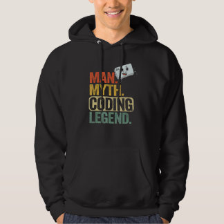 Veste À Capuche Homme Myth Coding Legend Coder Papa Geek Ordinateu