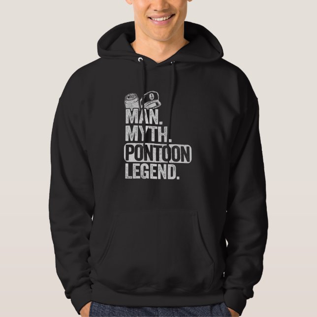 Veste À Capuche Homme Myth Pontoon Légende Papa grand-père Pontoon (Devant)