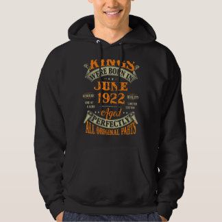 Veste À Capuche Hommes 100e Anniversaire Des Rois Nés En Juin 1922