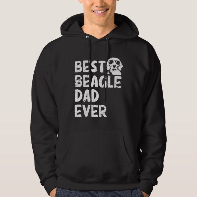 Veste À Capuche Hommes Beagle papa meilleur Beagle papa jamais pèr (Devant)