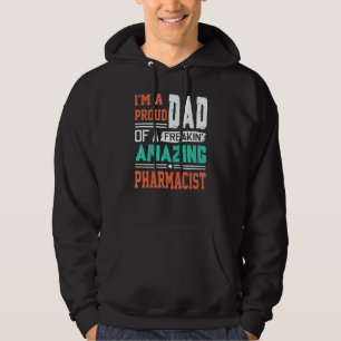 Veste À Capuche Hommes Fier Papa D'Un Pharmacien Freakin - F