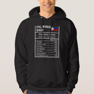 Veste À Capuche Hommes Filipino Papa Nutrition Faits Fête des père