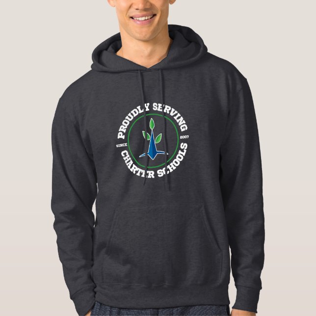 Veste À Capuche Hommes, joyeux serviteurs (lettres blanches) (Devant)