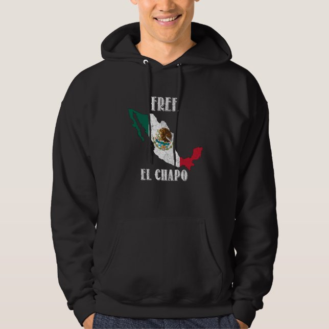 Veste À Capuche Hommes libres de graphique de bandit d'EL Chapo (Devant)