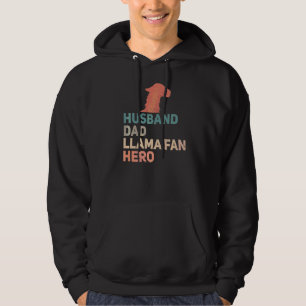 Veste À Capuche Hommes Mari Papa Llama Fan Hero Pour Votre Llama H