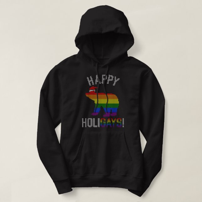 Veste À Capuche Hommes Noël Gay Oear Gay Papa Couple Gros Noël (Design devant)