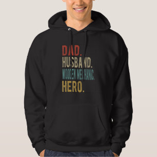 Veste À Capuche Hommes Papa Mari Mécanique en bois Héros
