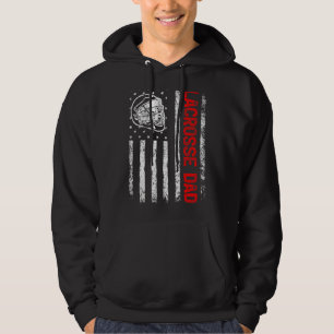 Veste À Capuche Hommes Vintage Américain Drapeau Lax Casque Lacros