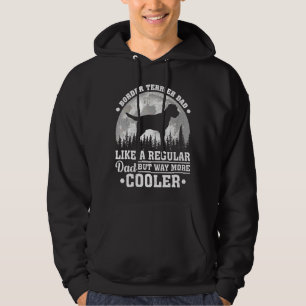 Veste À Capuche Hommes Vintage Retro Chien Frontière Terrier Papa 