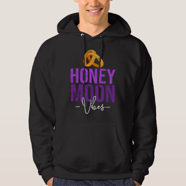 Veste À Capuche Honey Moonin Couples Wedding Just Married Matching (Devant)