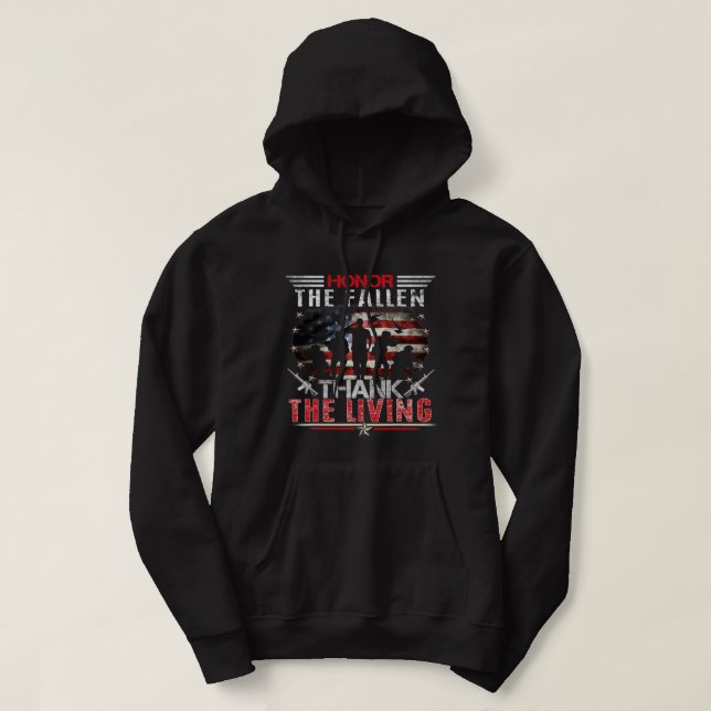 Veste À Capuche Honneur Vétérinaire tombé thème Soutien militaire  (Design devant)